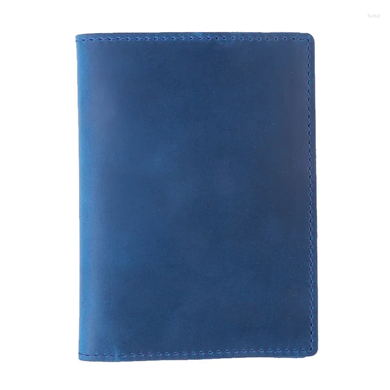 Wallets Men Genuine Leather Passport Cover Solid Credit ID Card Case Holder Business Unisex Travel Wallet