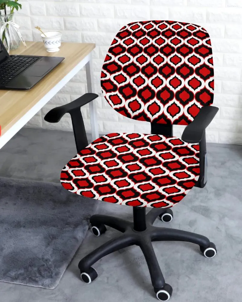 Moroccan Pattern Elastic Armchair Office Chair Cover Stretchable
