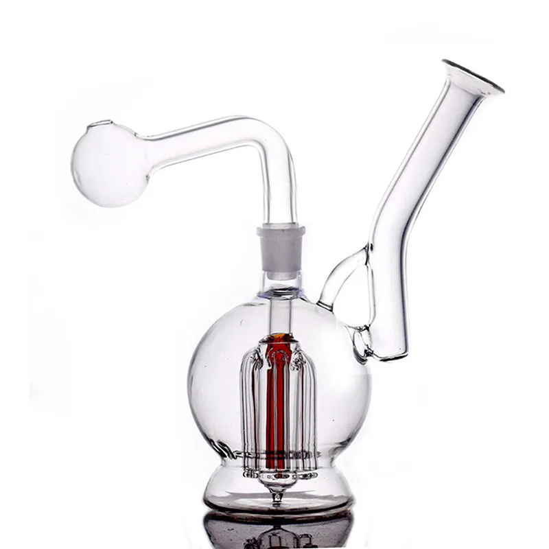 Commercio all'ingrosso 60 pezzi Bong in vetro Narghilè Braccio Albero Perc Percolatore 14mm Riciclatore femminile Fumo Tubo dell'acqua Dab Rigs Raccoglitore di cenere con tubo bruciatore a olio in vetro da 30 mm