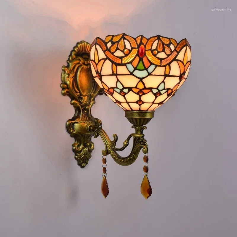 Настенный светильник в современном стиле, винтажный античный деревянный шкив, светодиодный шестиугольный декор для спальни, переключатель с рогами, бра