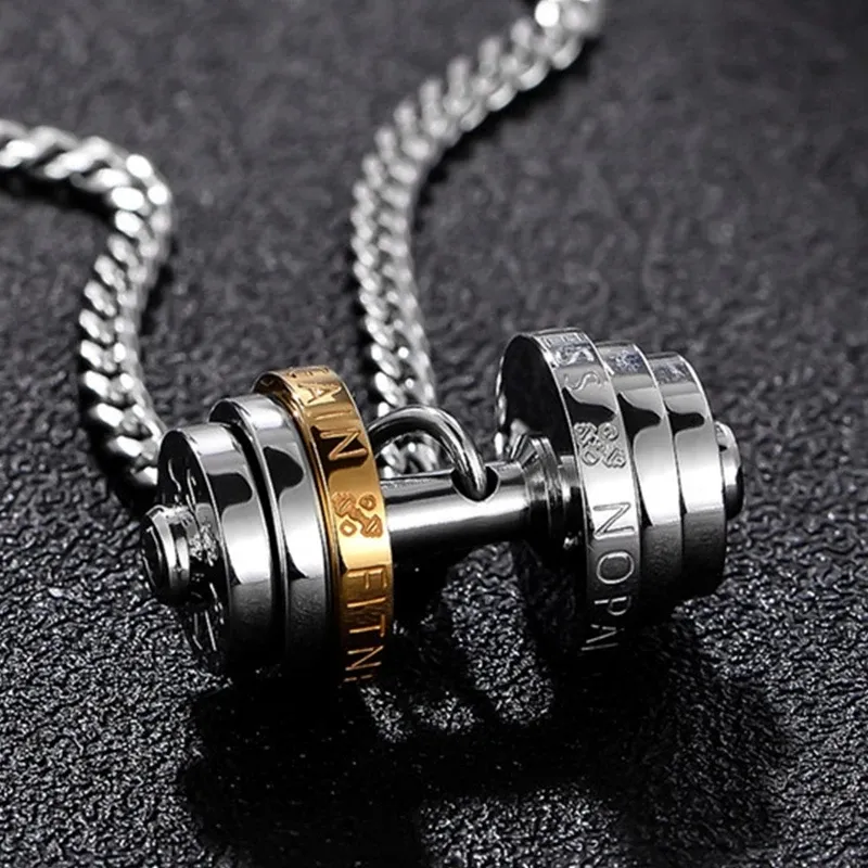 Dumbbell locket chain discount