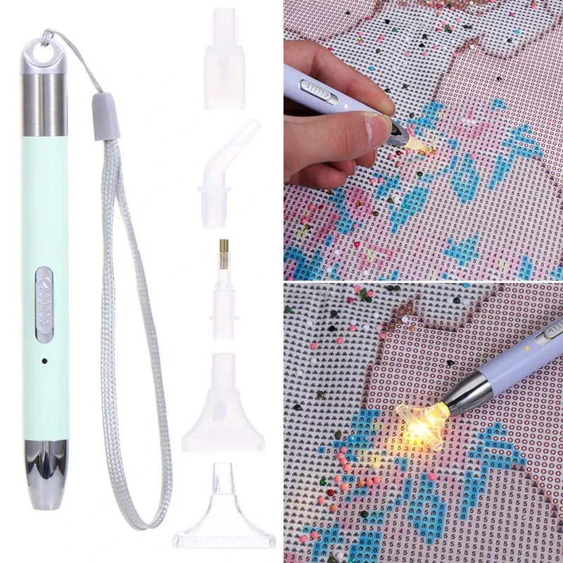 Artes e ofícios pintura diamante caneta broca com luz ferramenta 5d 2 modos diy ferramentas bordado 231027