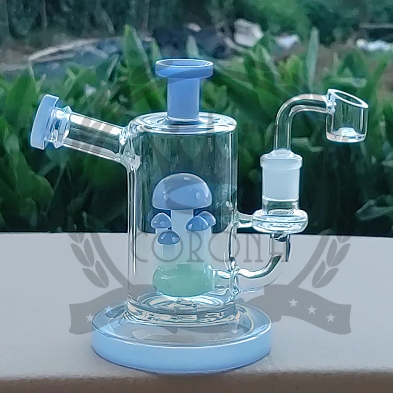 Dab rig in vetro rosa viola da 6,5 pollici nuovo bong unico per pipa ad acqua in vetro