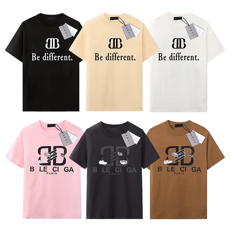 Mens Designer T-Shirt Luxury Brand Ba T Shirts Mens Womens Short Sleeve T shirts Summer Causal Tees Hip Hop Streetwear Tops Shorts Clothing Clothes Various Colors-15