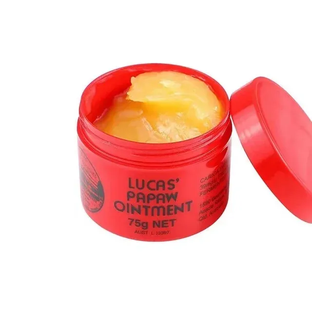 Au lucas papaya läppbalsam djup närande läppglans anti cracking fade läpplinjer läppstift papaw salva läppreparation kräm 75g