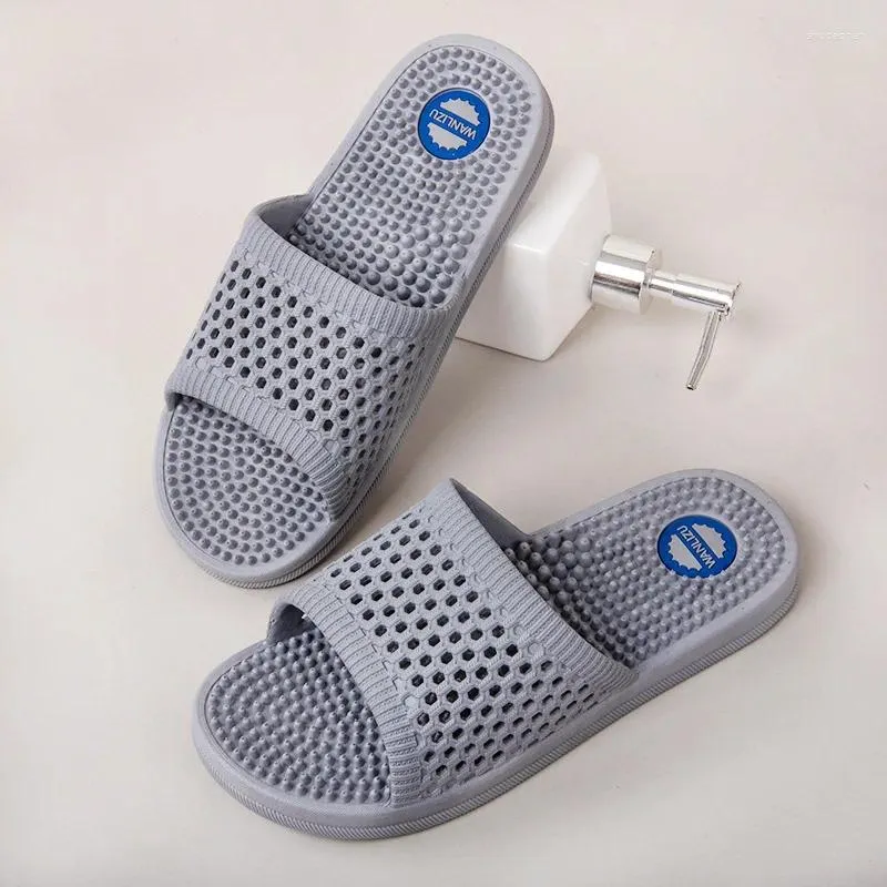 Slippers Q130 Wanlizu Summer Home Non-slip Massage Bathroom Soft Thorn Female Simple Breathable Bath Flip Flops