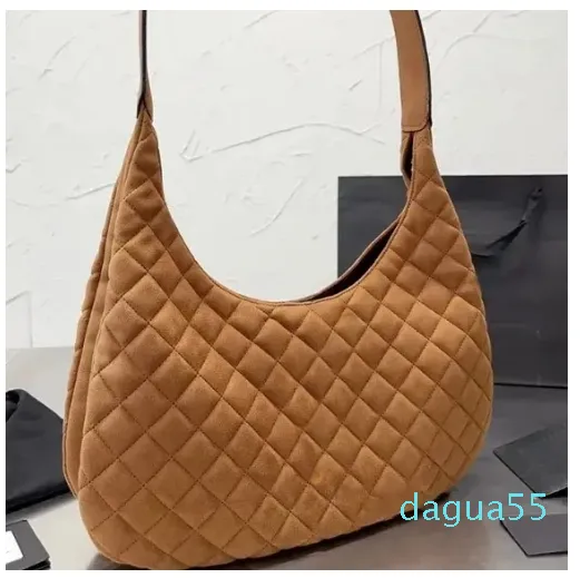 Suede Shoulder Matte Leather Totes Women Handbag Purse Fashion Gold Letter Underarm Package Wallet Large Size