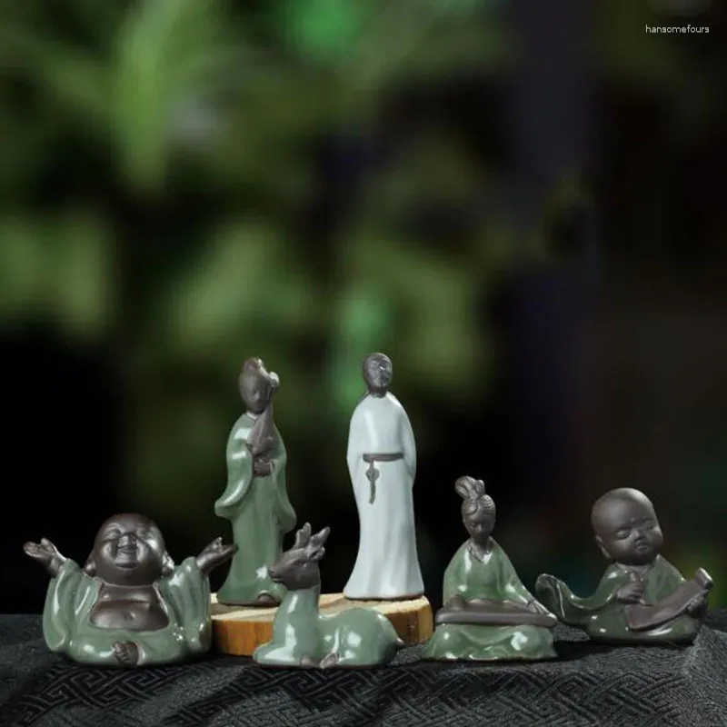 Tea Pets Animale domestico in ceramica Creativo in miniatura Paesaggio Bonsai Ornamenti da tavolo Accessori da cerimonia Decorazioni per la casa