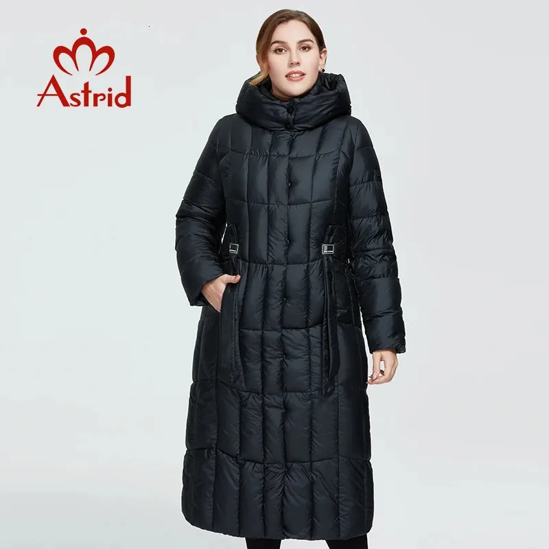 Femmes Down Parkas Astrid hiver femmes manteau femmes longue parka chaude Plaid mode épaisse veste à capuche grandes tailles vêtements féminins 9546 231027