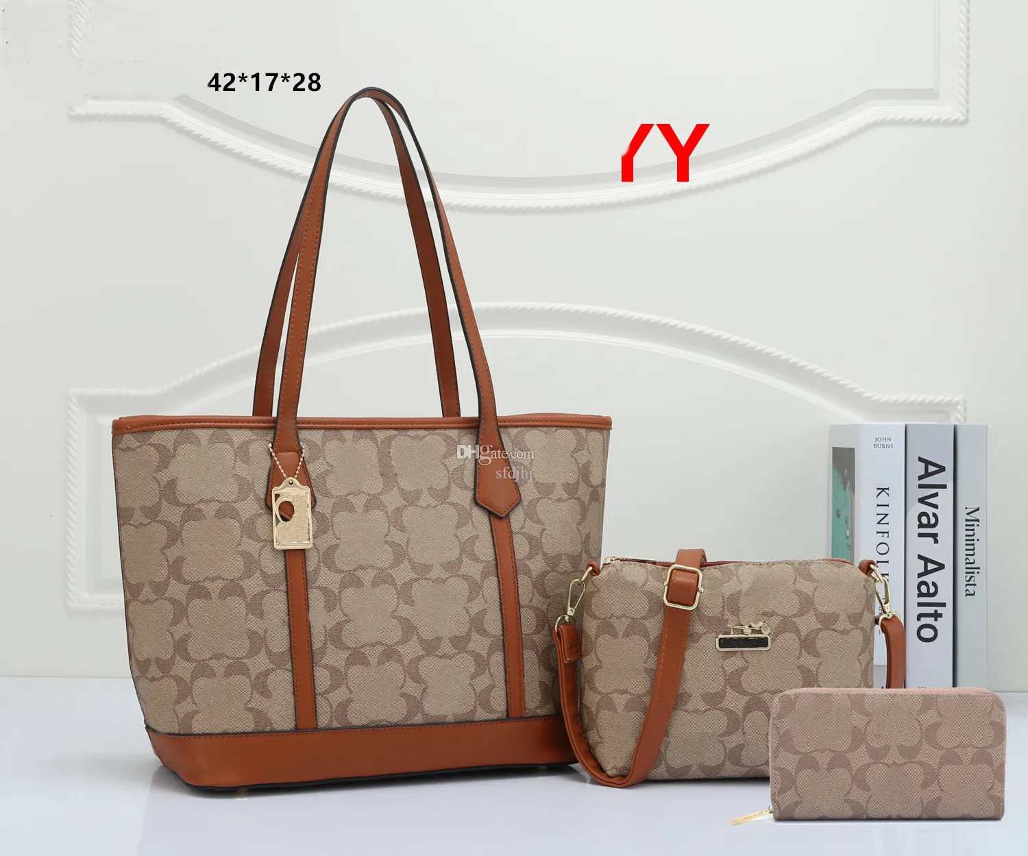 3pcs Topo Kalite Yeni Klasik Crossbody Bag Kadın Deri Çanta Tote Çapraz Vücut Çanta Messenger Siyah Omuz Çantaları Çantalar Sfdjhj Hediye Cüzdan