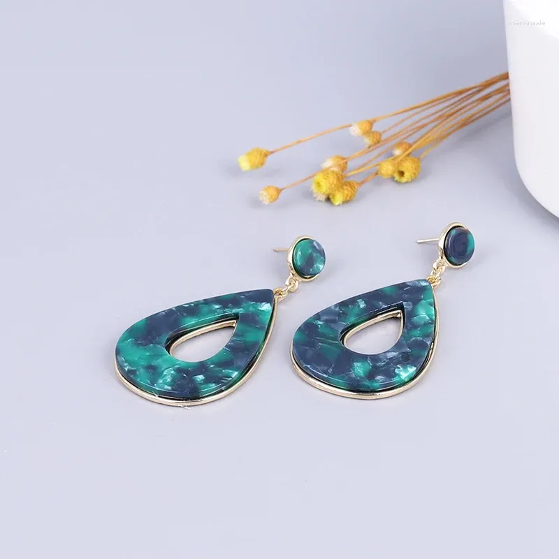 Boucles d'oreilles pendantes en métal, imprimé léopard, pendentif en acrylique, coiffure, mode femme, bijoux de luxe en acétate, cadeaux féminins, 2023
