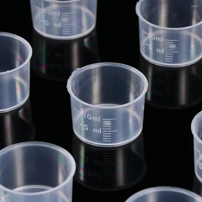 Измерительные инструменты 50 шт. Пластиковый стаканчик Градуированный ПП Прозрачный экспериментальный измерительный лабораторный кухонный