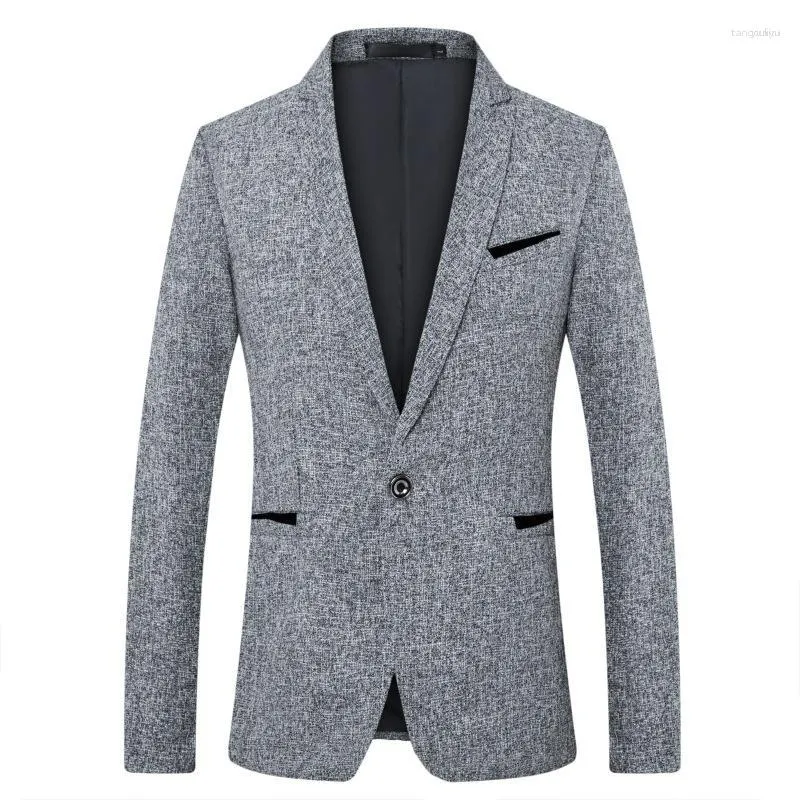 Mens Casual Blazer Slim Fit Wool Blend Suit Jacket, Stylish