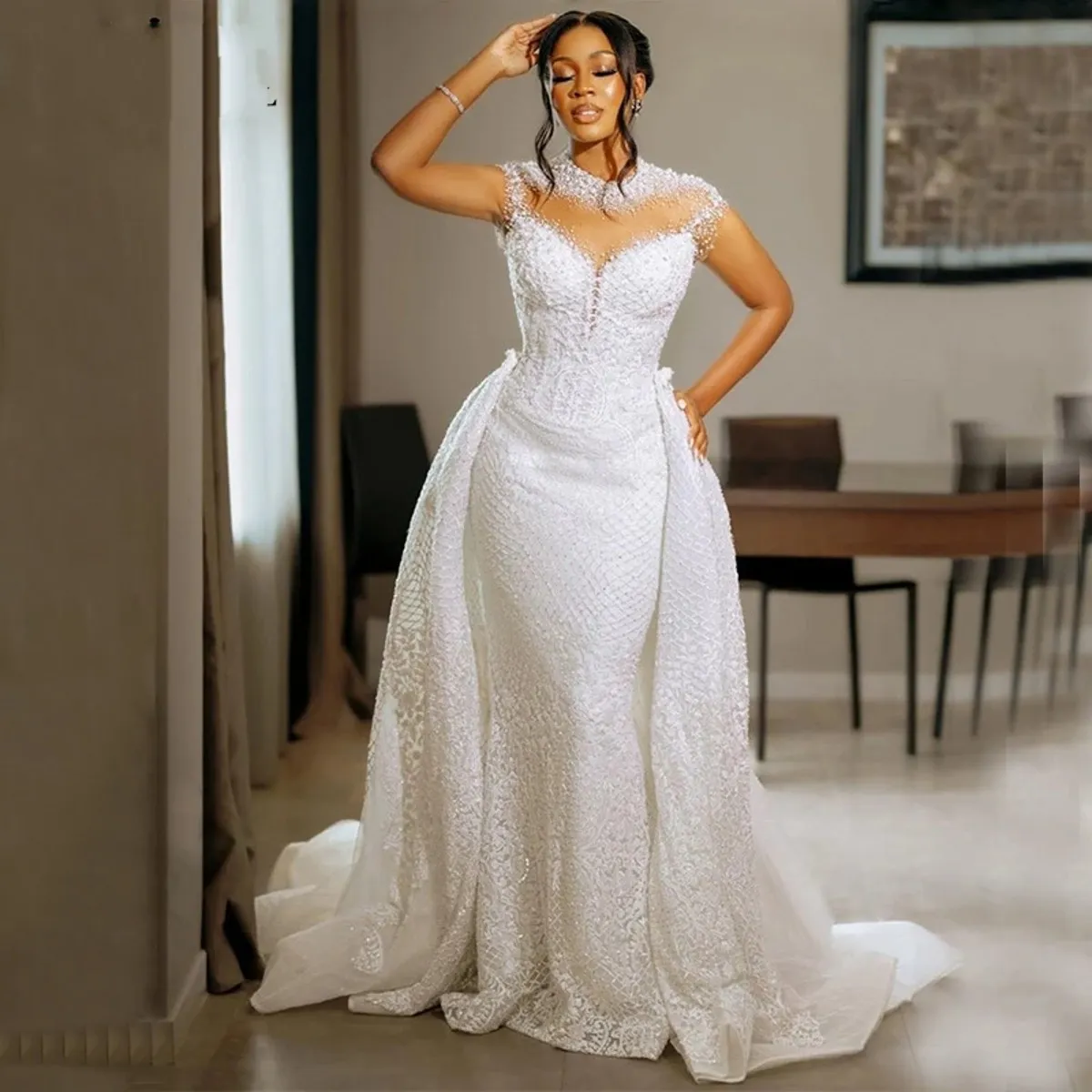 Tulle Lace Mermaid Bridal Wedding Dresses, Custom Design Wedding Dresses Tulle Lace Mermaid Bridal Wedding Dresses, Custom Design Wedding Dresses