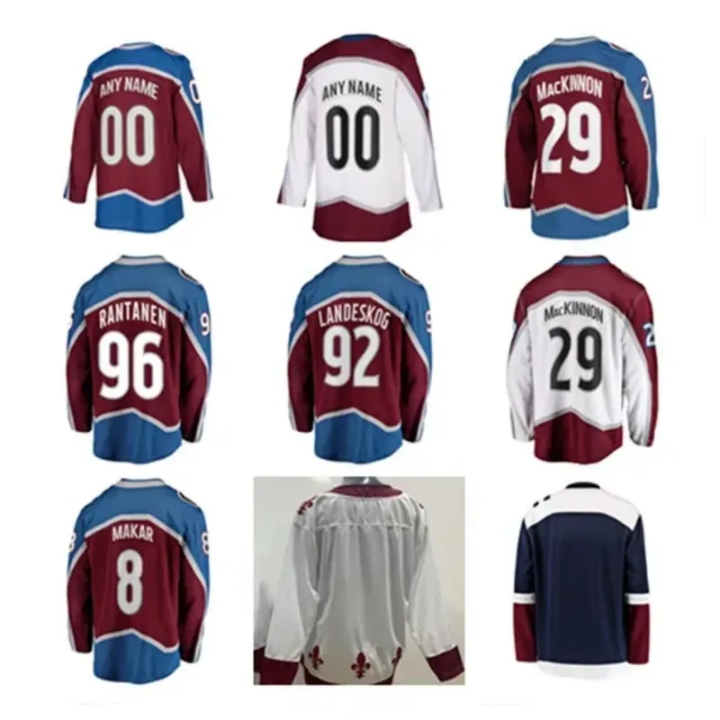 Camisa de hóquei Colorado Mikko Rantanen Cale Makar Nathan Kinnon Valeri Nichushkin Artturi Lehkonen Ryan Johansen Devon Toews Avalanche Logan O'Connor