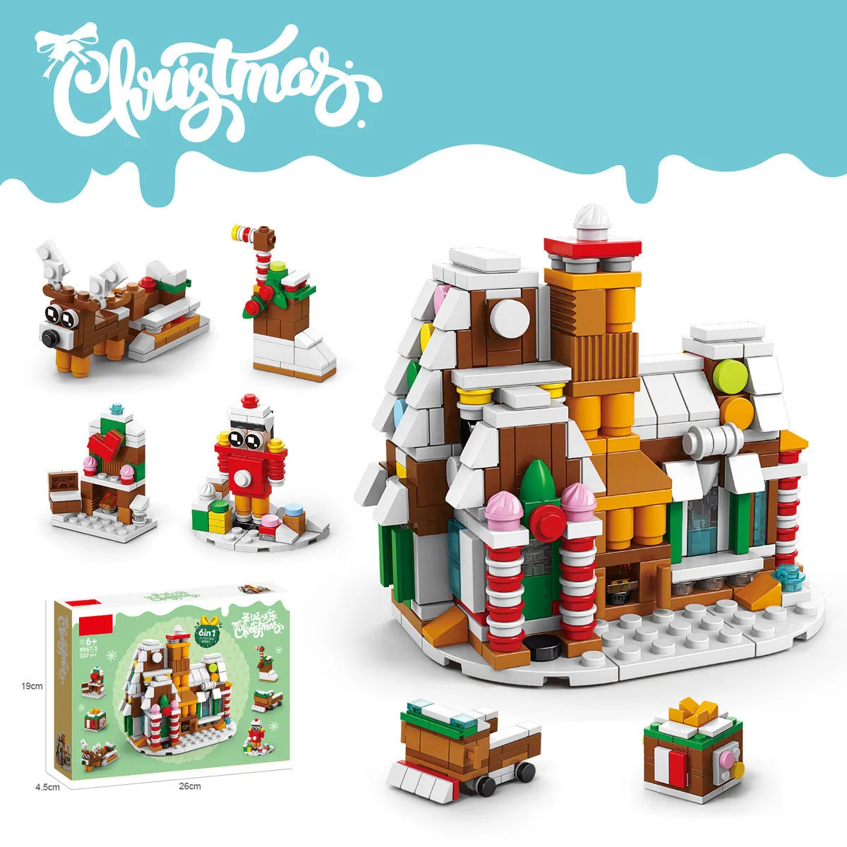 Christmas series small particle diamond mosaic building blocks Santa Claus boys New Year assembly toys