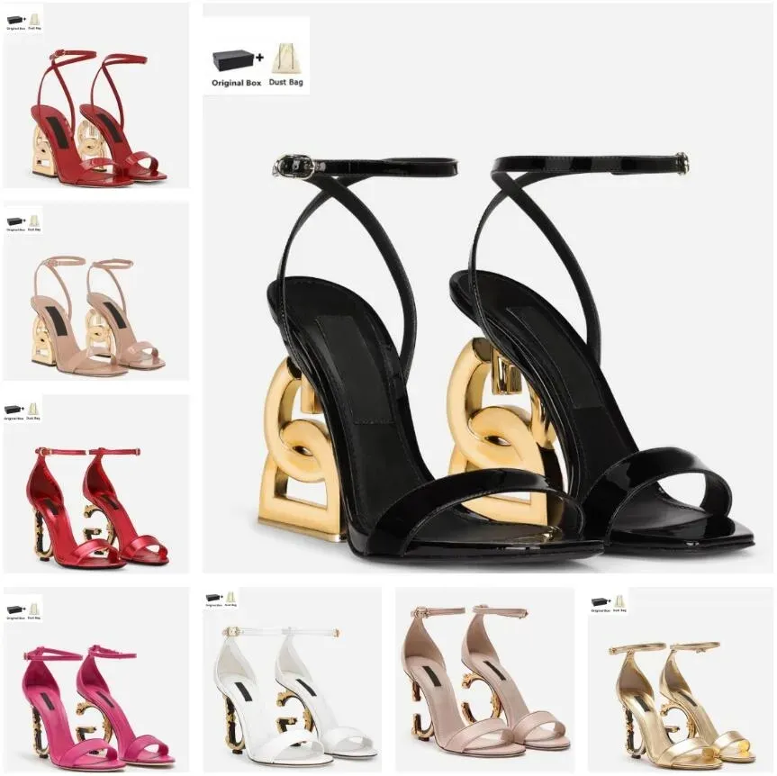 2023 Designer Women Keira Sandals Shoes Women Pop Gold-plated Carbon Heels Party Wedding Famous Pumps Lady Gladiator Sandalias EU35-43