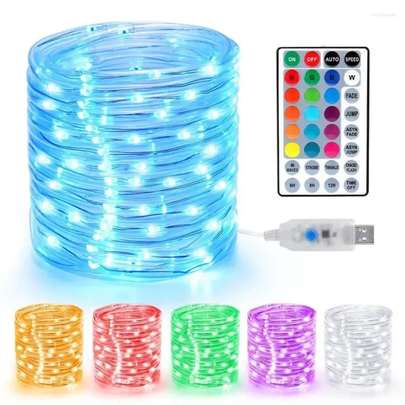 Saiten 16 Farbe RGB LED Seil Licht Outdoor Fairy String Weihnachten Tube Girlande für Hochzeit Party Garten Dekor