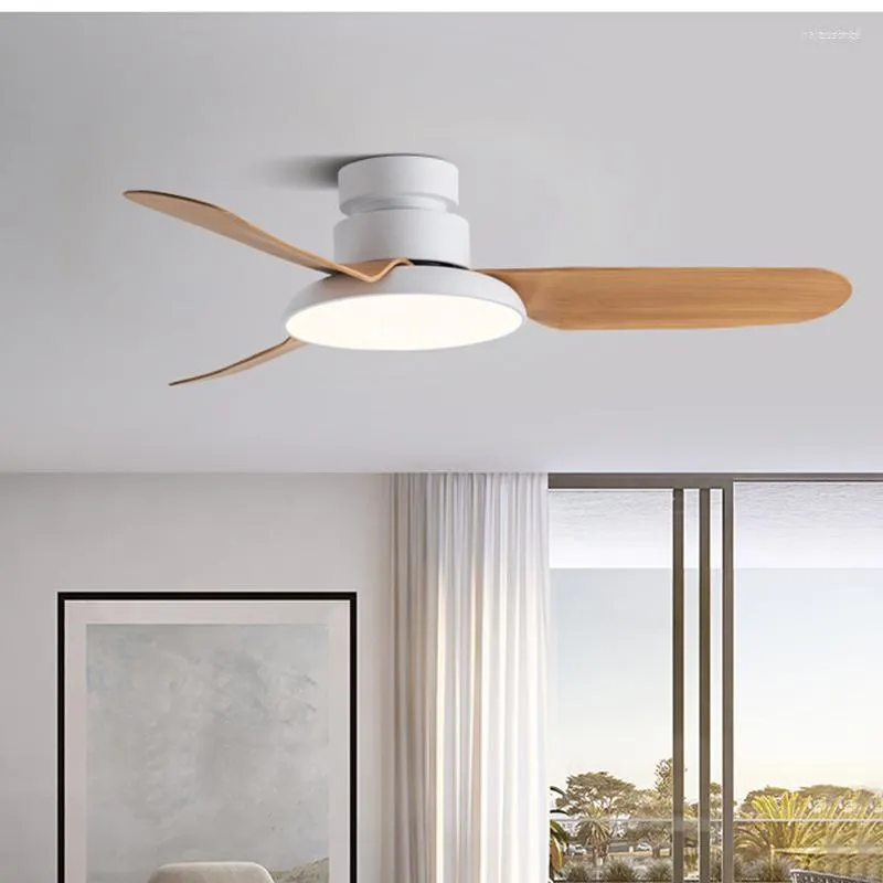 Ventilatore da soffitto moderno a pavimento basso con luce a led, telecomando, sala da pranzo, soggiorno, camera da letto, lampadario per decorazioni per la casa nordica