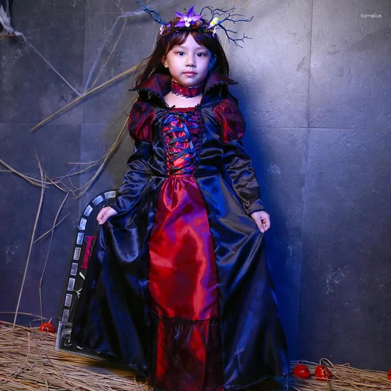 Costume à thème magnifique princesse Vampire, articles de déguisement pour fête de noël, Halloween, Cosplay fantaisie pour enfant