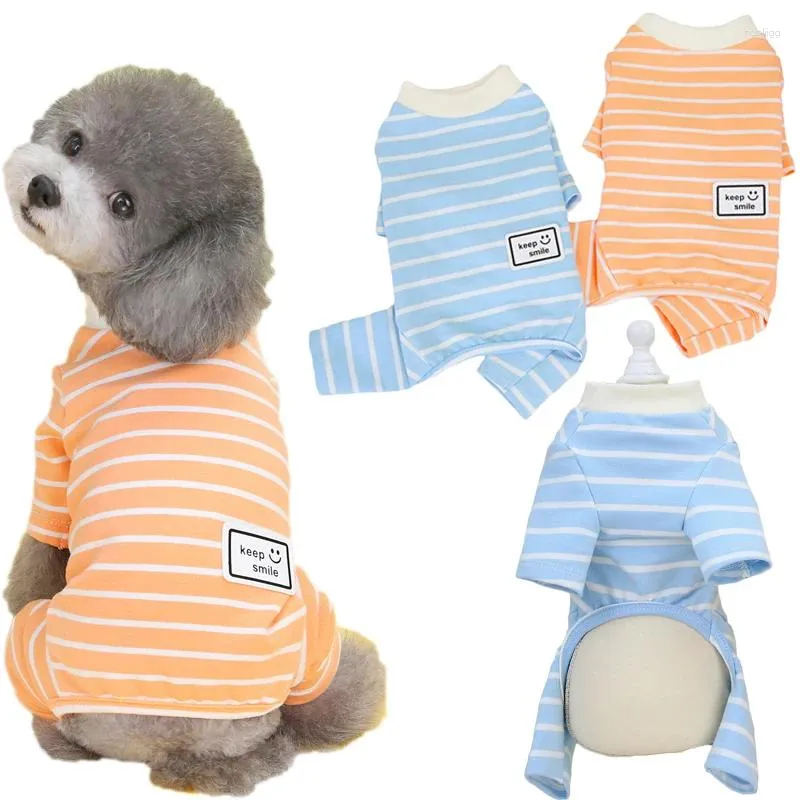 Vêtements pour chiens Strips Sweat à capuche Pyjamas Combinaison Vêtements en coton Vêtements pour chiots Pyjamas pour petits chiens York Pups Pijamas Onesie XXL