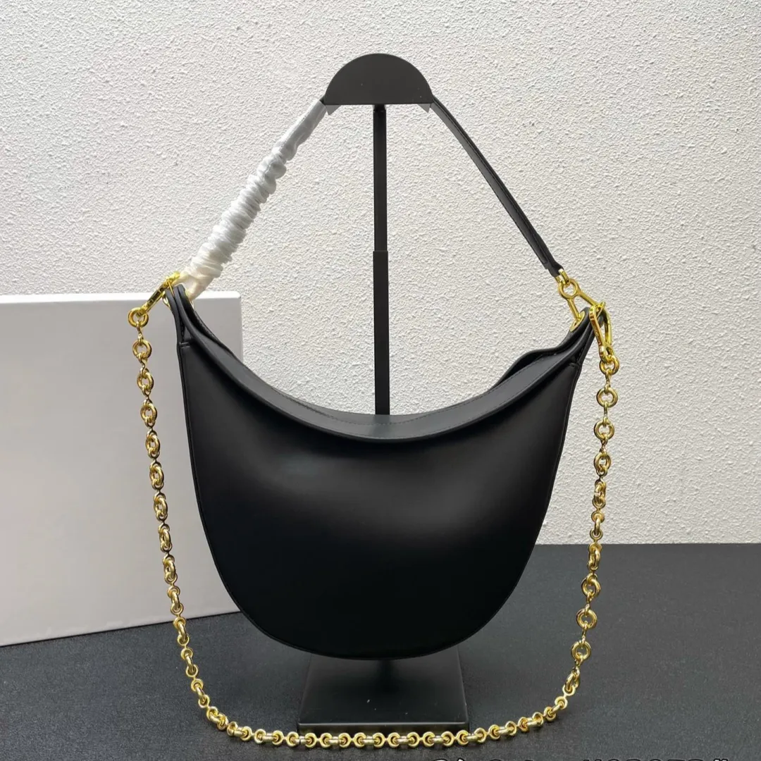 Sacs de crossbody designer Half Moon Luna Hobo Sacs avec chaîne et sangle et sac à poussière H02072