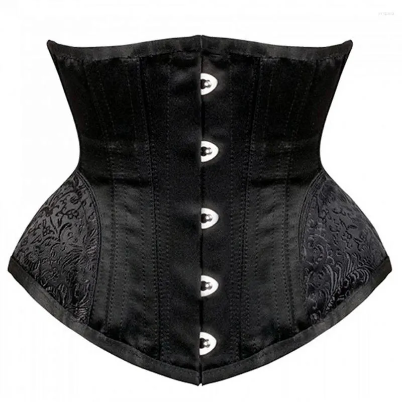 Bustiers korseler kadın spiral çelik kemikli bel antrenörü Gotik Underbust Corset Steampunk Egzersiz Shapewear Seksi Çamaşırı Zayıflama Kemeri