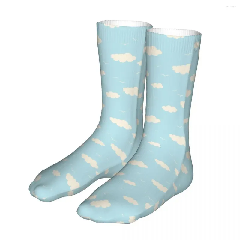 Men's Socks Male Mens Women Novelty Clouds Sky High Quality Spring Summer Autumn Winter