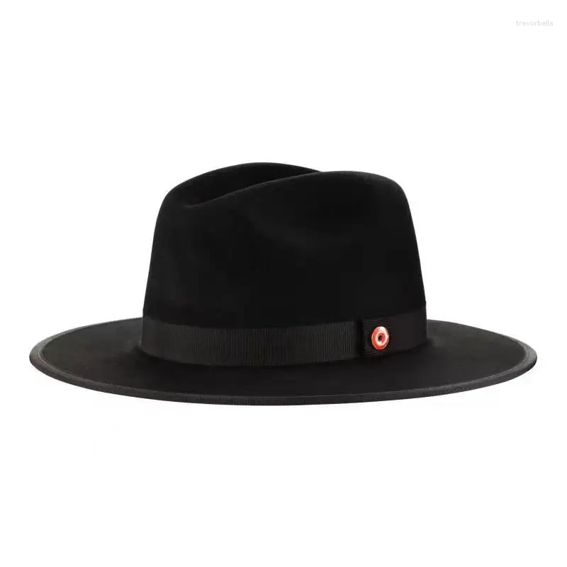 Baretten I Pure Wool Top Hat Patch Vintage Britse stijl Fedora