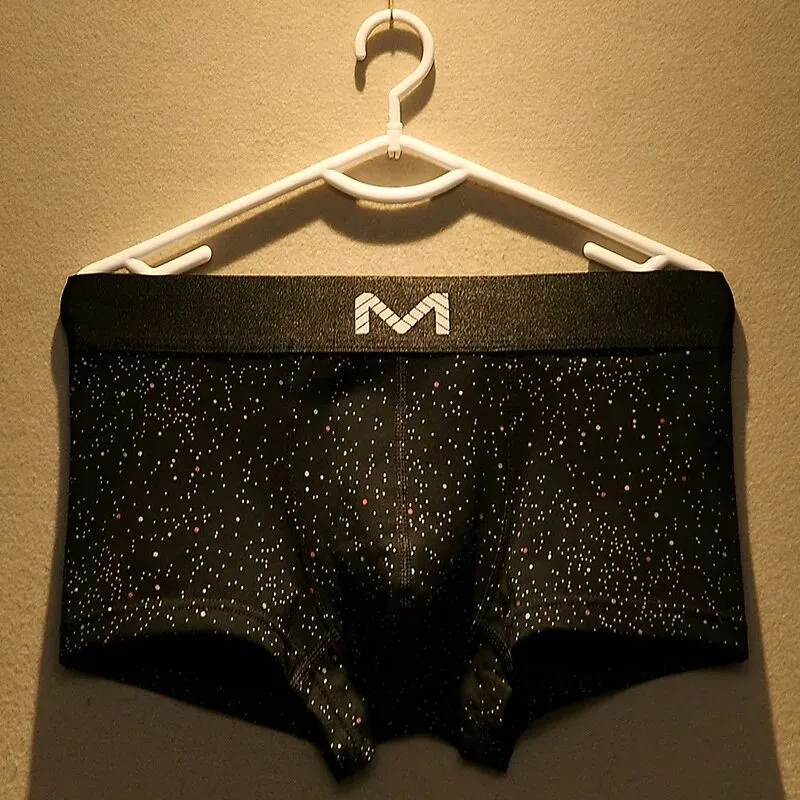 Fashion Boxer Men Underwear Mens Cotton Cuecas Masculina Man Stars Printed Boxers Underpant Boxershorts Size M-3XL