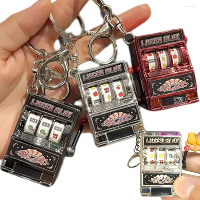 Chaveiros Mini Chaveiros Bolso Fruta Lucky Jackpot Gadget Antistress Brinquedos Jogos Engraçados Chaveiro Acessórios de Jóias