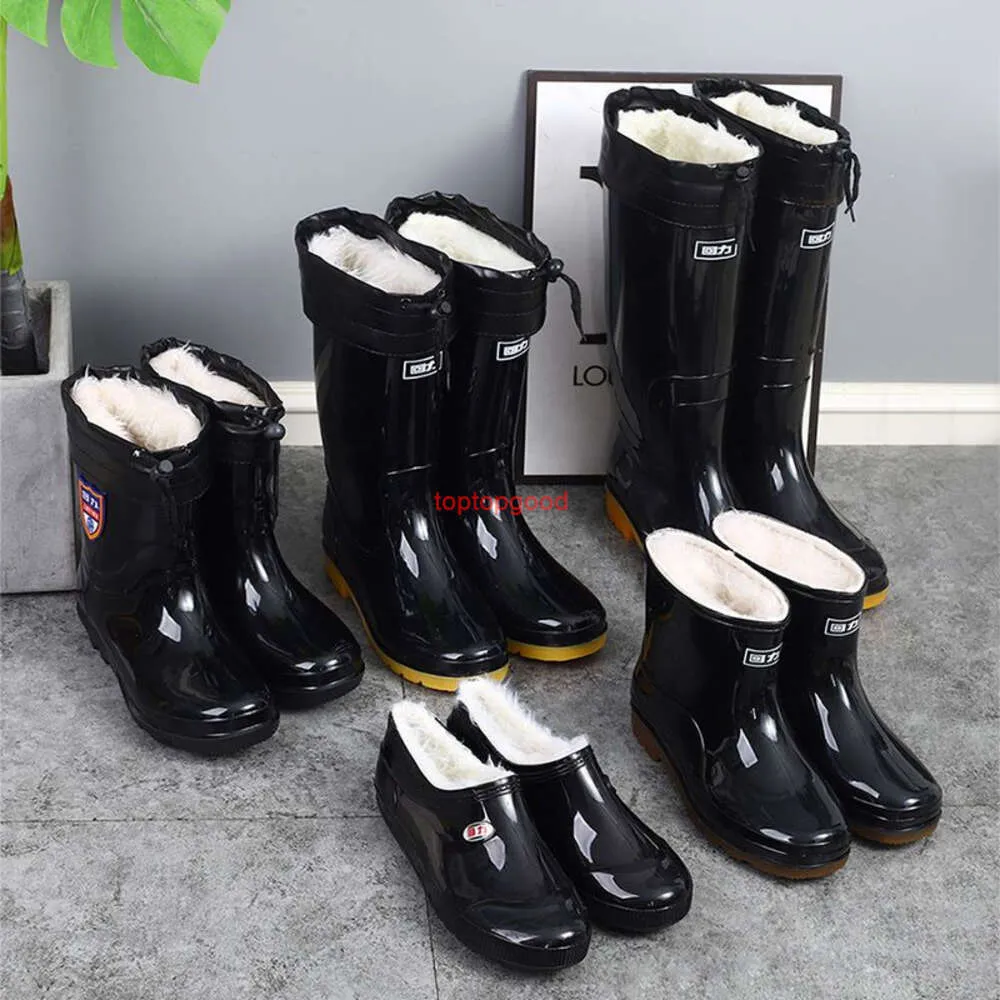 Rain Boots Huili Rain Shoes Mens Mid Sleeve Plush Thermal Rain Shoes Anti  Slip Car Wash Site Water Shoes Kitchen Labor Protection Fishing Water Shoes  From Toptopgood, $5.04