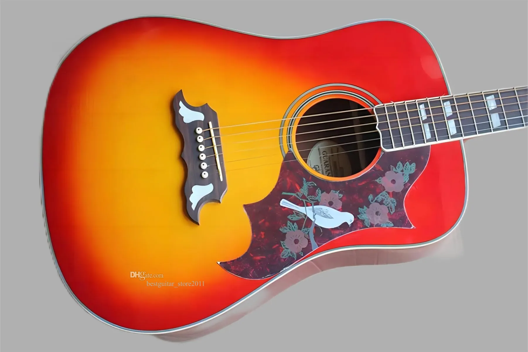 Nouvelle arrivée 41 pouces Dove CS Guitare acoustique Cherry Sunburst Touche en palissandre Corps en épicéa Top Haute Qualité Usine Custom Shop 258