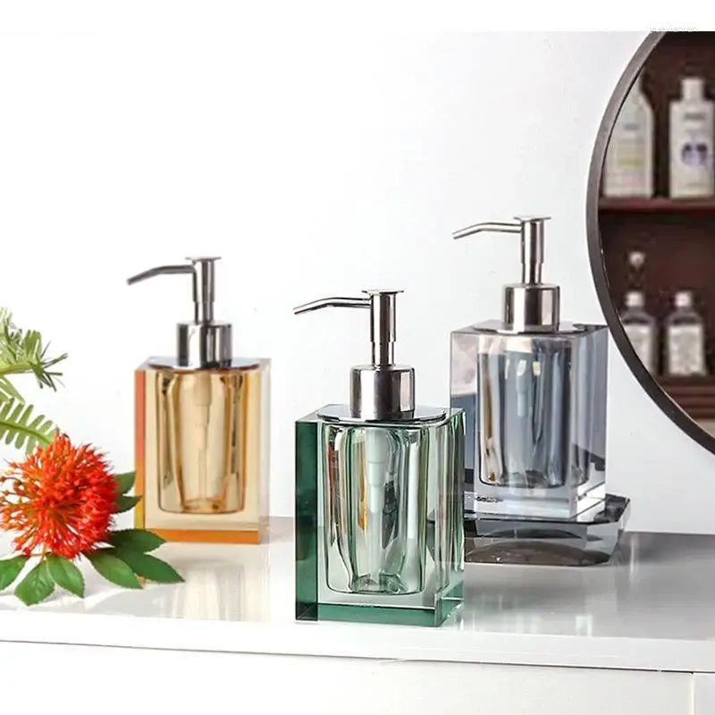 Liquid Soap Dispenser Simple Portable Hand Sanitizer Lotion Bottle Crystal Home Creative Shampoo Shower Gel Bathroom Accessories