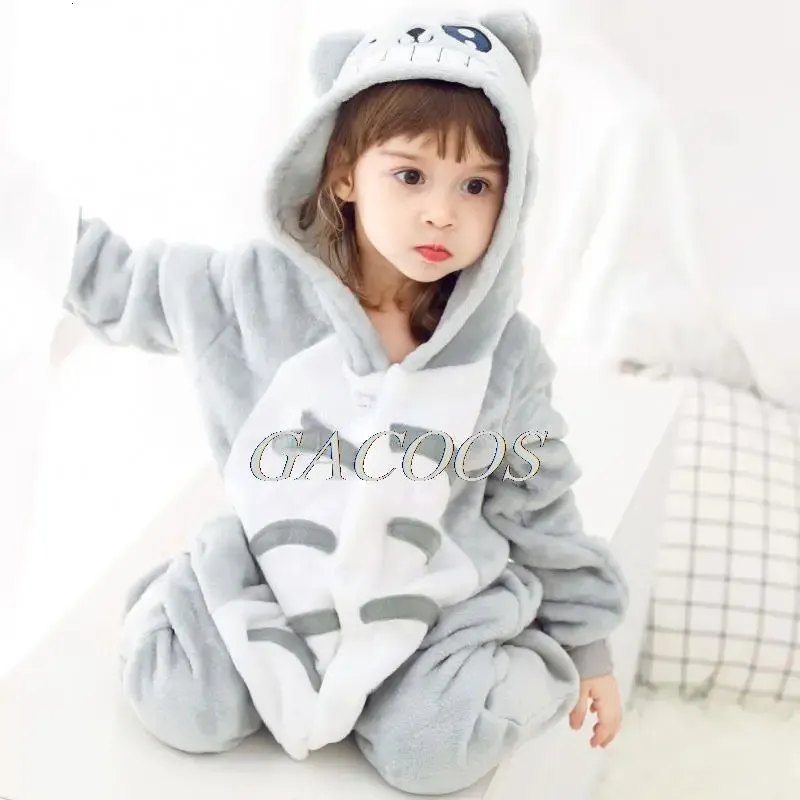 Pyjamas Kigurumi Cartoon Onesies Pyjamas garçons filles Totoro Costume à capuche Pyjamas enfants vêtements de fête de noël Pijamas vêtements de nuit pour enfants 231027