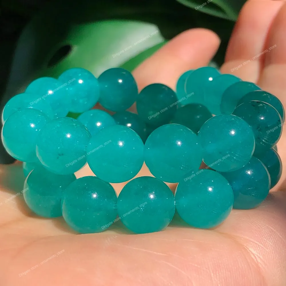 AAA Natural Stone Malachite Green Chalcedony Jades Beads Mineral Loose Spacer Beads For Jewelry Making DIY Bracelet Necklace Fashion JewelryBeads Jewelry