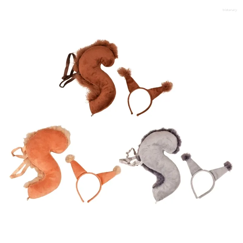 Hair Clips Pack Of 2 Ears Shape Hairhoop And Tail Children's Day Supplies For Kids