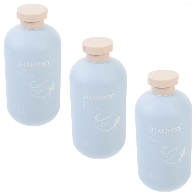 Liquid Soap Dispenser 3 Pcs Travel Bottle Plastic Refillable Lotion Bottles Empty Filling Lids Shampoo