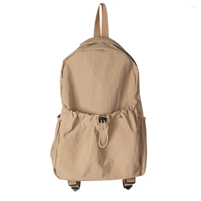 Mochila Senhoras Nylon Moda Mulheres Médio Estudante Peso Leve Grande Capacidade Portátil Cordão Adolescente Meninas Meninos