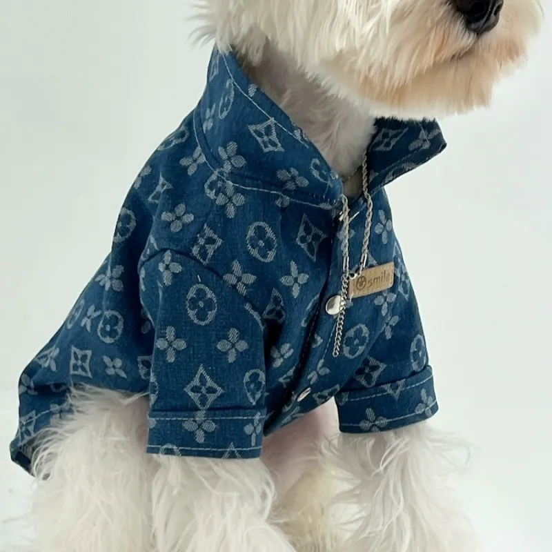 Hundekleidung Hundegeschirr Designer-Hundekleidung Modischer Teddy-Hundeanzug Mittelgroßer Hund