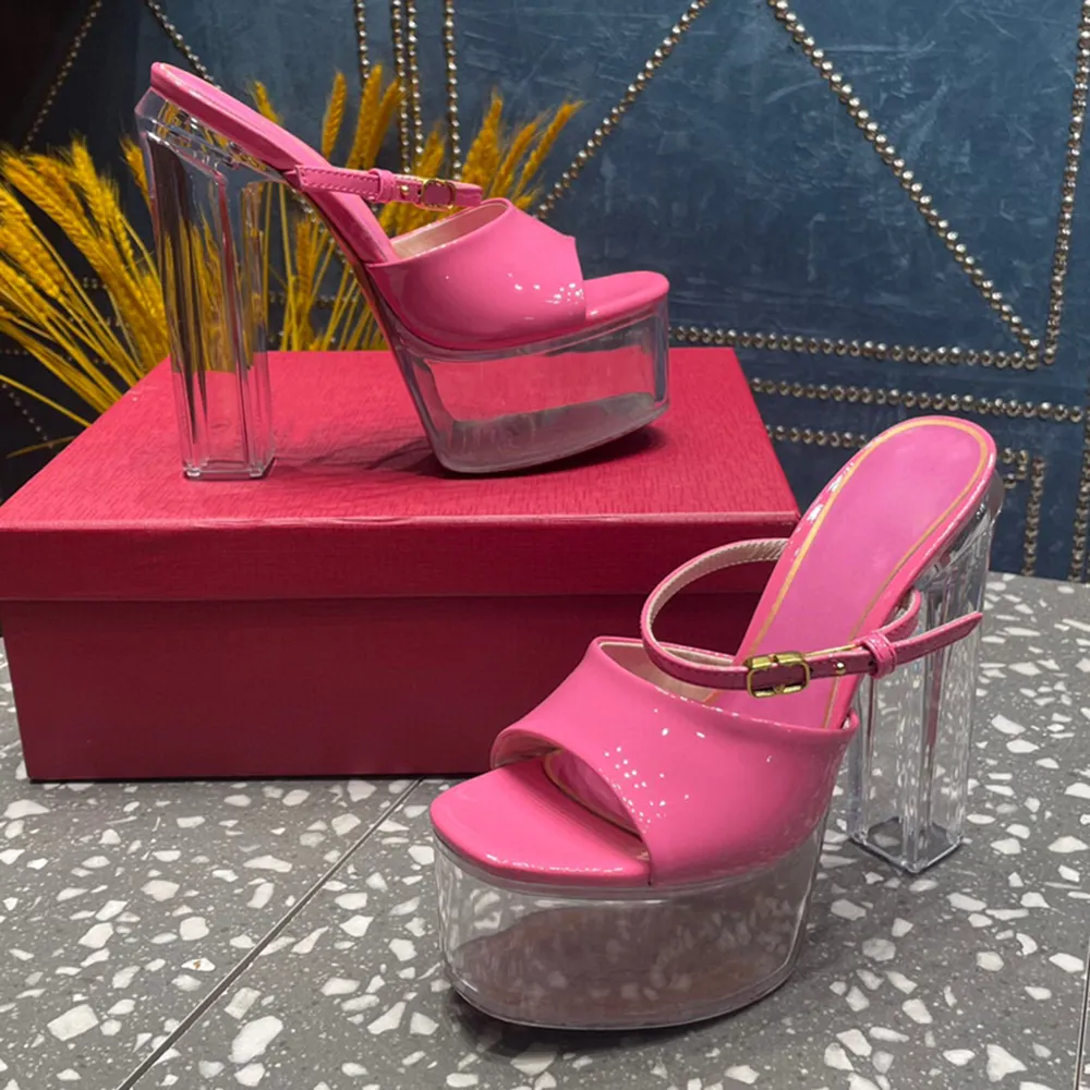 Clear Heels With Platform Mules: Elegant Platform Pumps With