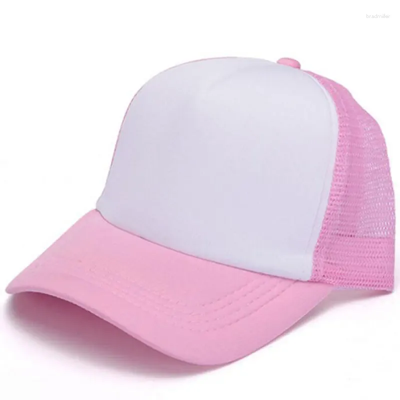 Ball Caps Frauen Plain Mesh Zurück Schaum Trucker Hut Leere Baseball Kappe Für Männer Sommer Fahrer Hüte Schwarz Marine Rosa rot Blau Gelb