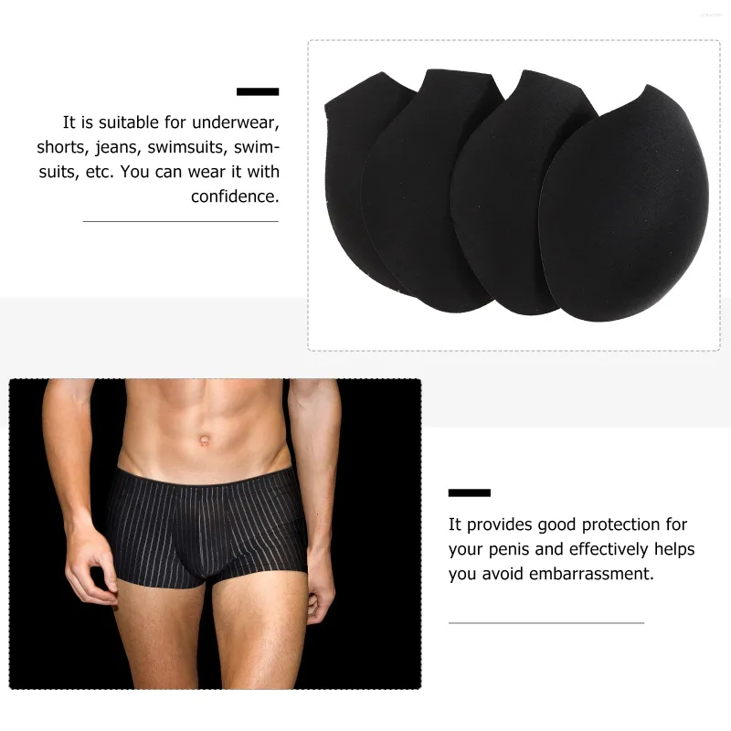 4pcs mens padded underwear Bulge Enhancer Cup Underwear Enlarge