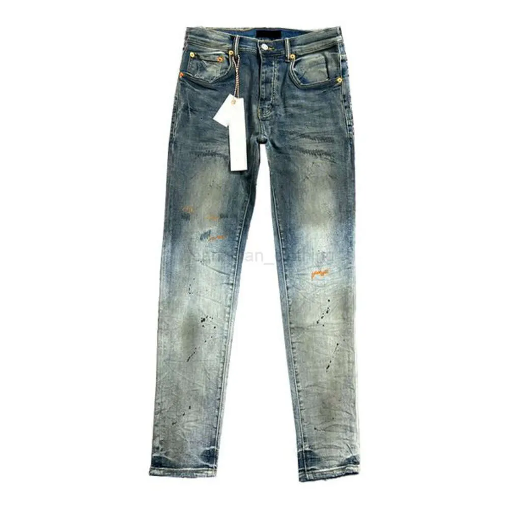 Ksubi Jeans Designer Jeans viola da uomo Jeans strappati dritti normali Strappi di jeans lavati vecchi jeans neri lunghi Jeans impilati 6 anni