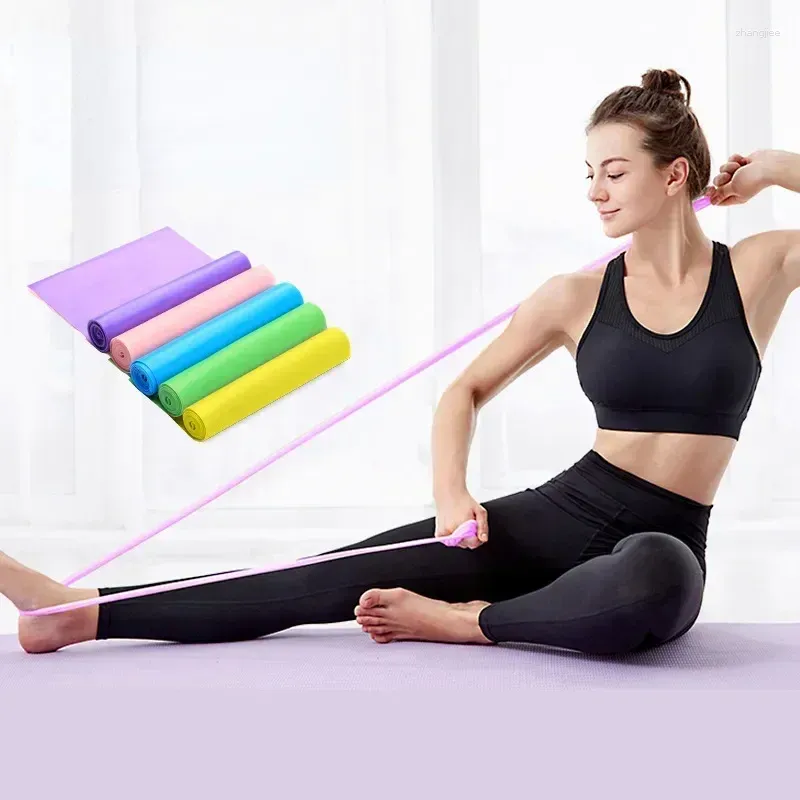 Fasce di resistenza Fascia elastica Buona elasticità di tensione 150 cm / 200 cm SET elastico in gomma Portatile adatto per palestra di casa Attrezzatura sportiva per yoga