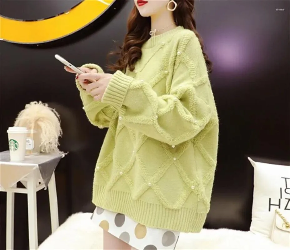 Sueteres De Mujer 2023 Otono E Invierno Sueter Coreano Occidental Con Cuentas Sueter Para Mujer H1080 De 19 92 DHgate