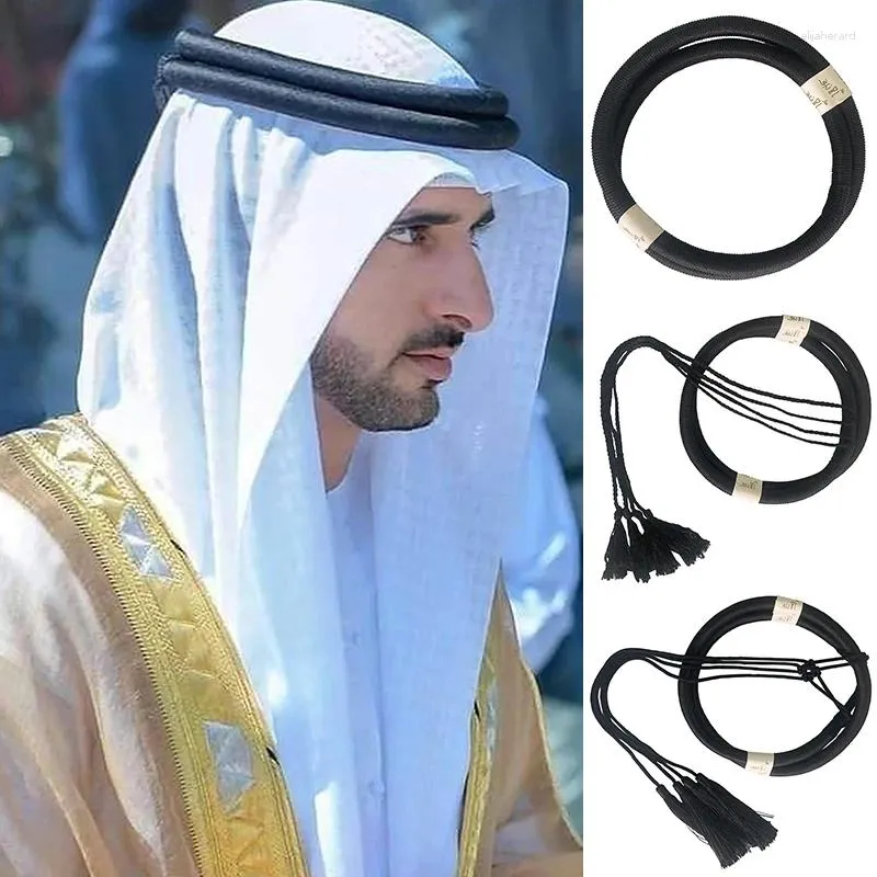 Bandanas árabe bandana lenço corda oriente médio muçulmano dubai turbante boné envoltório árabe masculino headwear lenço