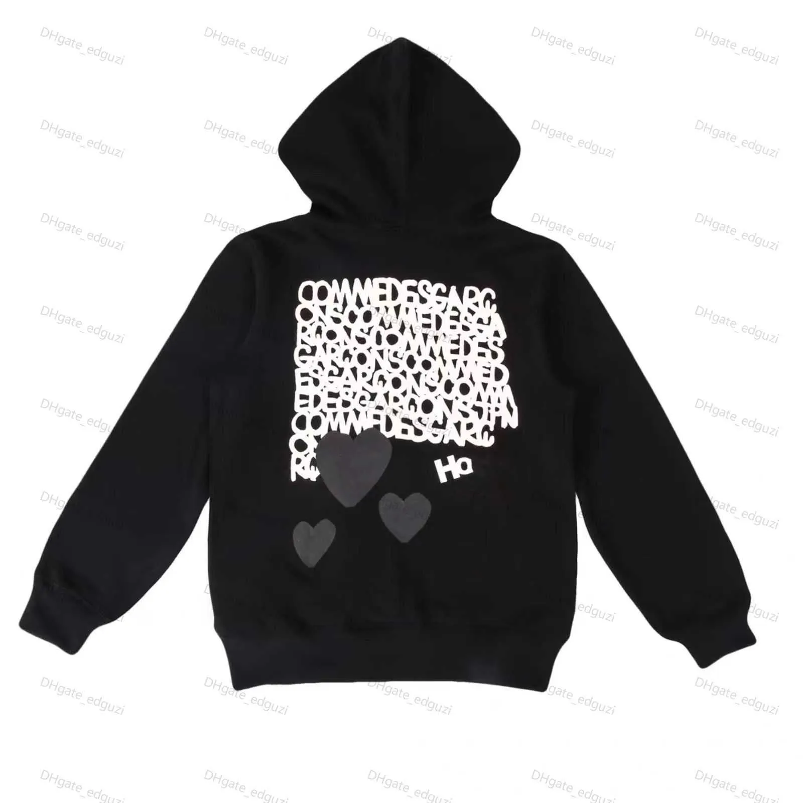 Designer Mens Hoodies Com Des Garcons PLAY Black Sweatshirt CDG