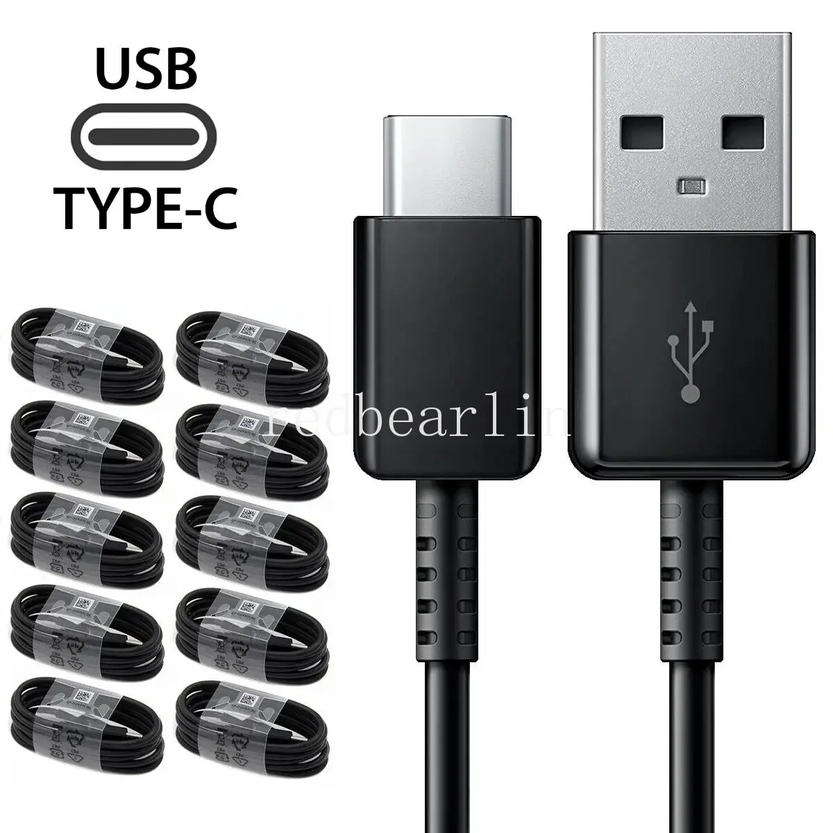 1.2M 4FT Fast Quick Charge USB-C Type C Usb Cable Cord line For Samsung s8 S10 S20 Note 10 Xiaomi Charging Cable