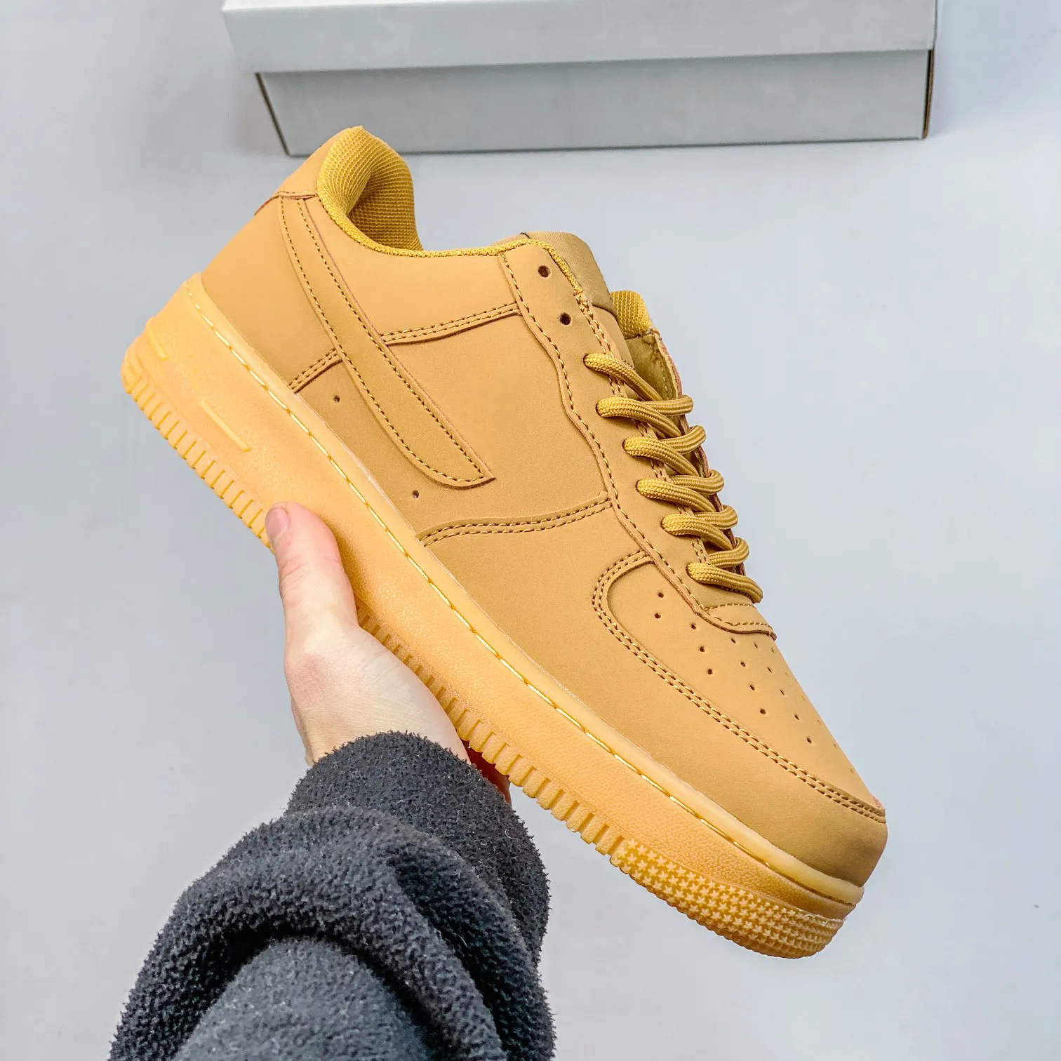 Casual Leather Sneakers Men s Women s Classic Triple White Black Wheat Outdoor Flats Size 22 45